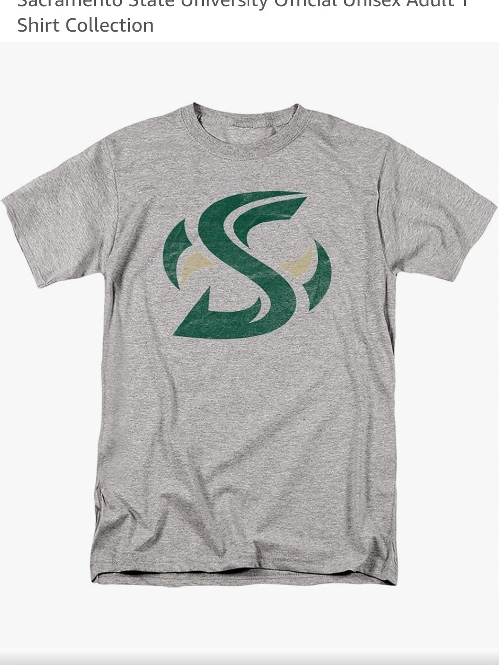 Grey Graphic Men's T-Shirt with Green Logo